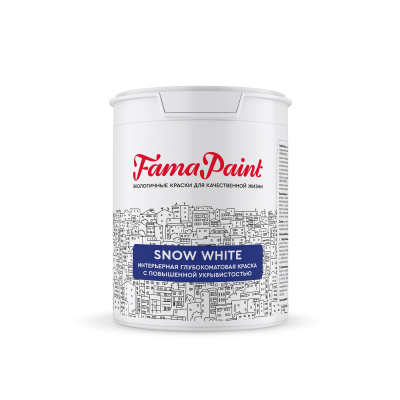 Акриловая краска FAMA PAINT SNOW WHITE